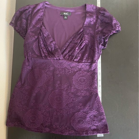 BCX Purple Lace Top - Picture 7 of 8